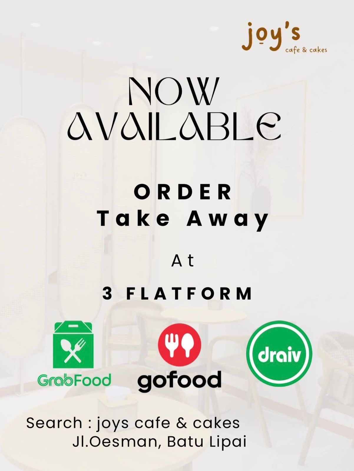 Take Away Joy's Cafe